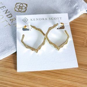 Kendra Scott Miku Hoop Earrings in Gold